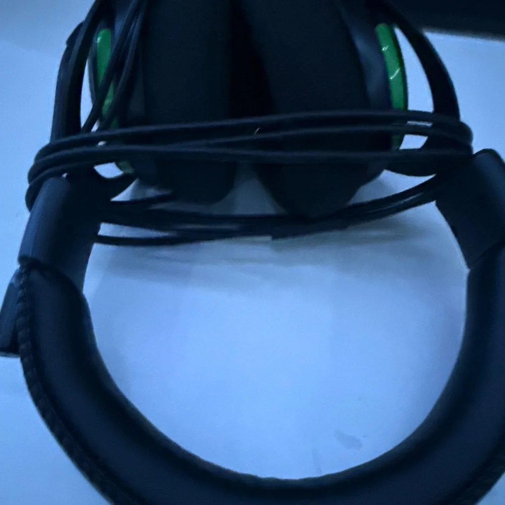 Black and Green Gaming Headset